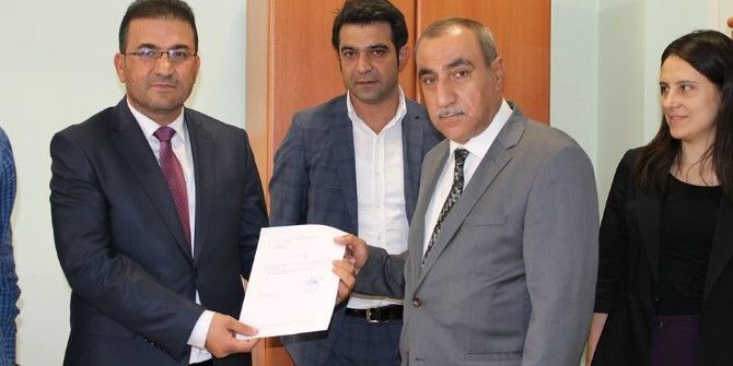Siirt Baro Başkanlığı’na Seçilen Dilek Mazbatasını Aldı
