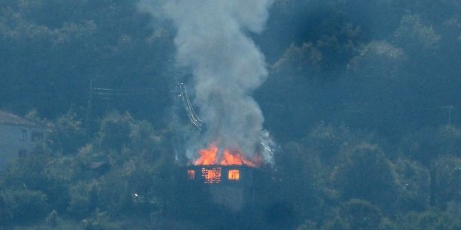 Hamidiye Köyünde Bir Ev Yandı