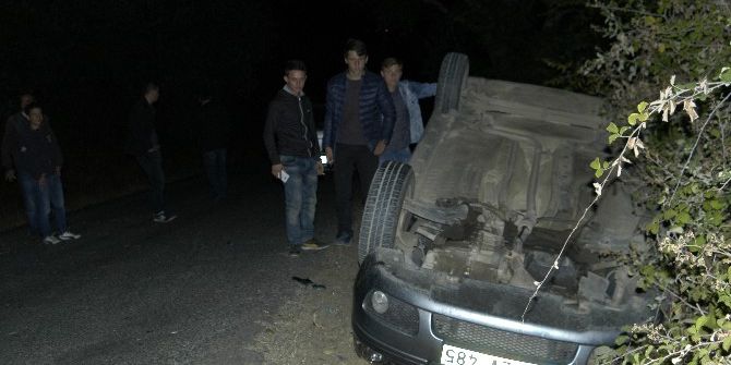 Karı Koca Takla Atan Araçtan Sağ Çıktı