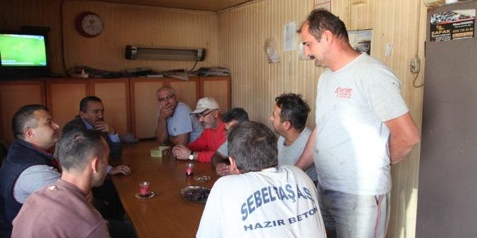 Başkan Tutal’dan Beton Santrali Personeline Ziyaret