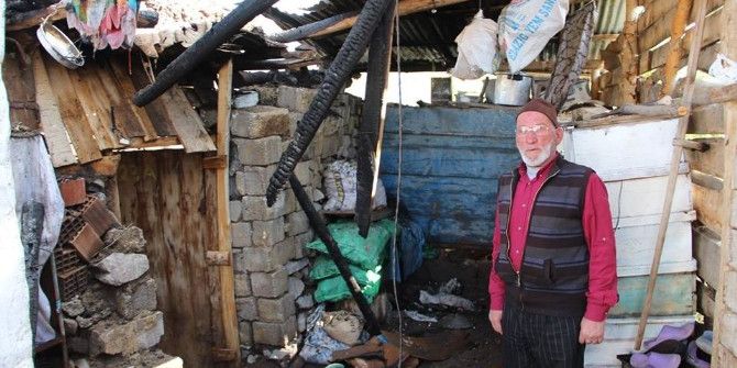 Narman’da Köy Yangını