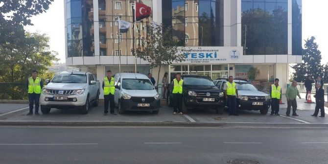 Teski İçme Suyu Depolarını Dezenfekte Ediyor