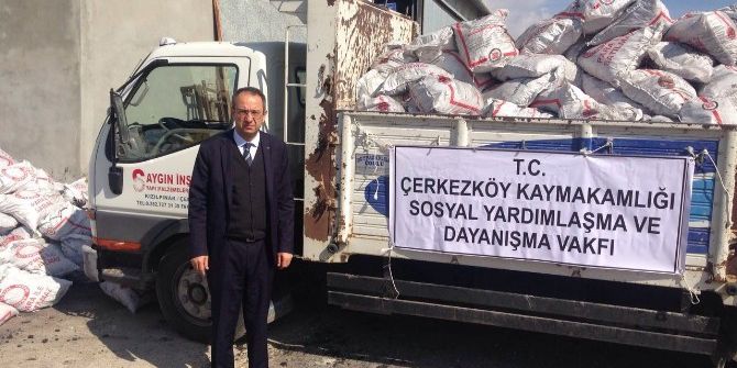 Çerkezköy’de 500 Aileye Bin Ton Kömür Yardımı