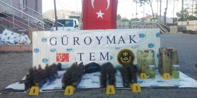 Güroymak’ta Molotof Yapımı Malzemesi Ele Geçirildi