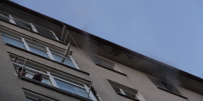 Prizde Takılı Matkap Yangın Çıkardı