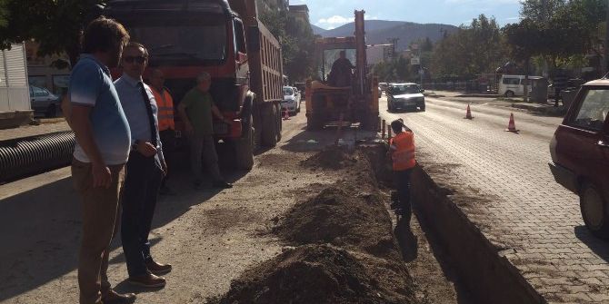 Soma Atatürk Caddesi’ne Yağmur Suyu Hattı
