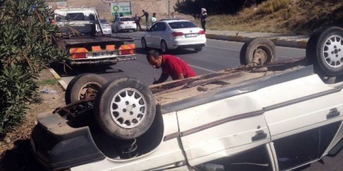 Otomobil Takla Attı: 1 Yaralı