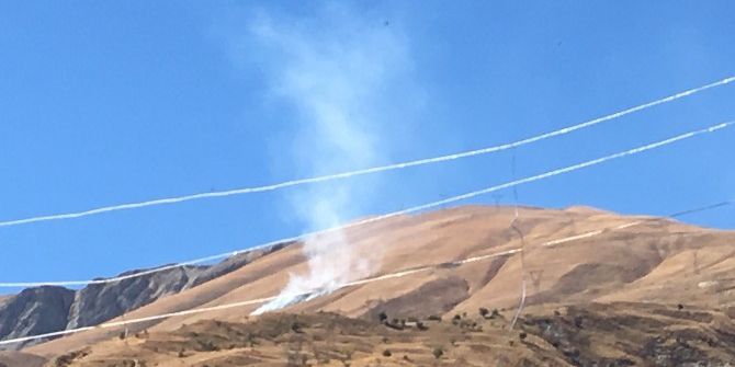 Berçelan Yaylasında Anız Yangını