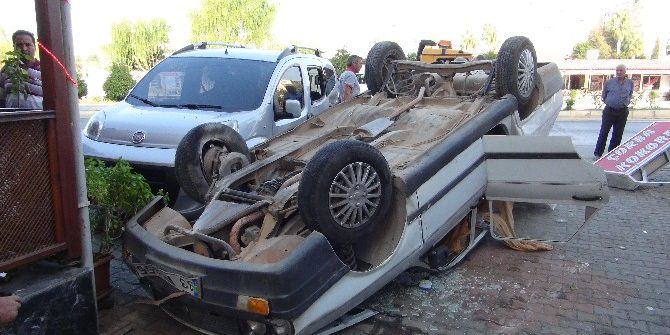 Takla Atan Otomobilden Şans Eseri Kurtuldu