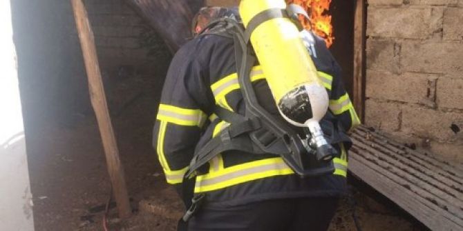 Odunluk Yangını Paniğe Neden Oldu