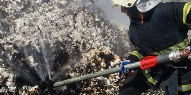 Şanlıurfa’da Pamuk Balyaları Tutuştu