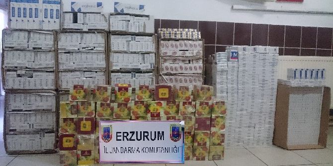 Erzurum’da 21 Bin 700 Paket Kaçak Sigara Ele Geçirildi