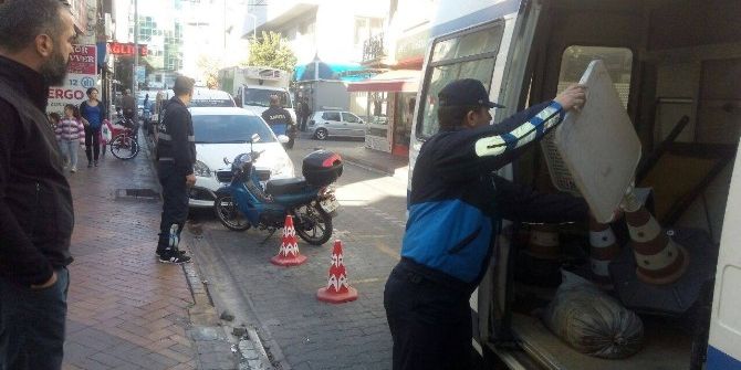 Kaldırım İşgallerine Zabıta El Koydu