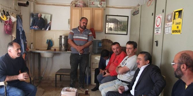 Başkan Tutal Taş Ocağı Personelini Ziyaret Etti