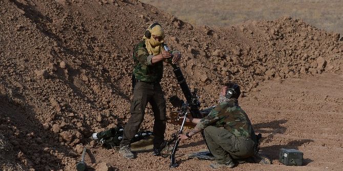 Daeş’e Karşı Peşmergeyle Birlikte Çatışan Amerikan Askerini İha Görüntüledi