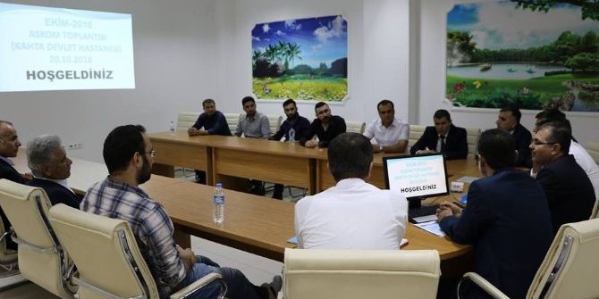 Kahta İlçesinde Askom Toplantısı Yapıldı