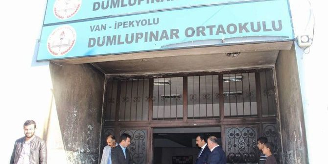 Van’da Okula Molotoflu Saldırı