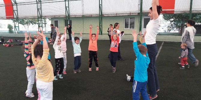 Köşk Anaokulu Spor Yapıyor