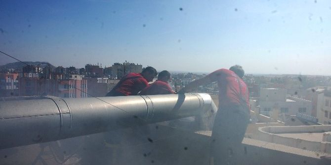 İşyerinin Bacasında Yangın Çıktı