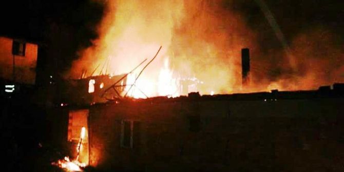 Çorum’da Yangın
