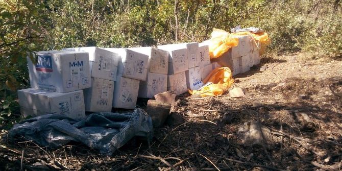 Hakkari’de Teröristlere Ait 72 Bin Paket Kaçak Sigara Ele Geçirildi