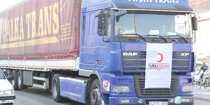 Kızılay’ın Yardım Tır’ları Habur’dan Çıkış Yaptı