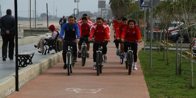 Samsunspor Sahilde Bisiklet Sürdü