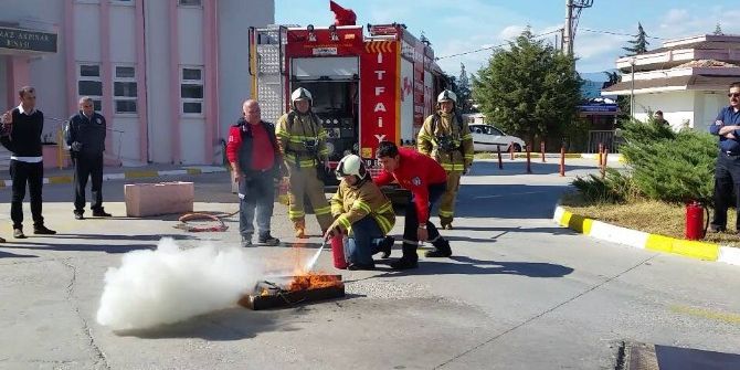 Kazdağı Devlet Hastanesi Personeline Yangın Eğitimi