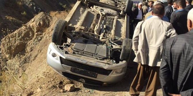 Ters Dönen Otomobilden Yara Almadan Kurtuldular