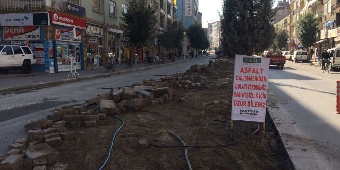 Ereğli Ana Arterlerinde Çalışmalar Devam Ediyor