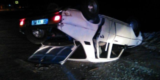 Takla Atan Otomobilin Sürücüsü Yaralandı