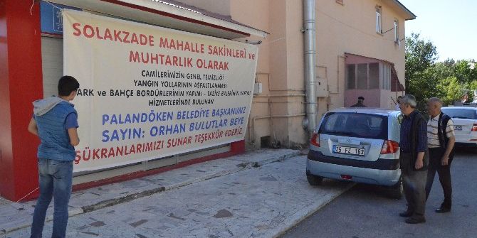 Mahalleli Belediye Başkanı Bulutlar’a Teşekkür Etti