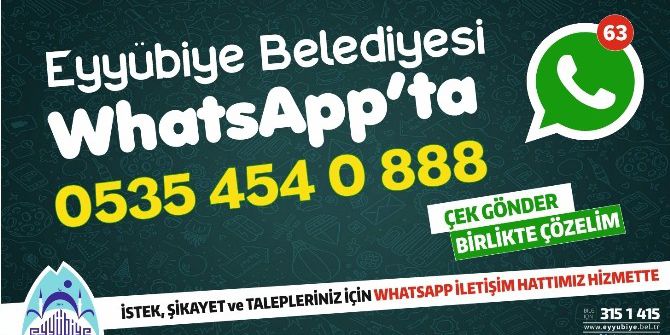 Eyyübiye Belediyesi Whatsapp Hattı Kurdu