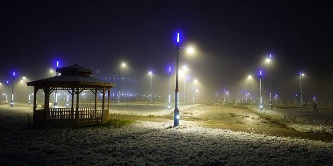 Arü Yenisey Yerleşkesine Kar Yağdı