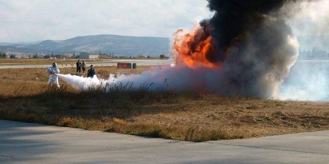 Çanakkale Havaalanı’nda Yangın Tatbikatı