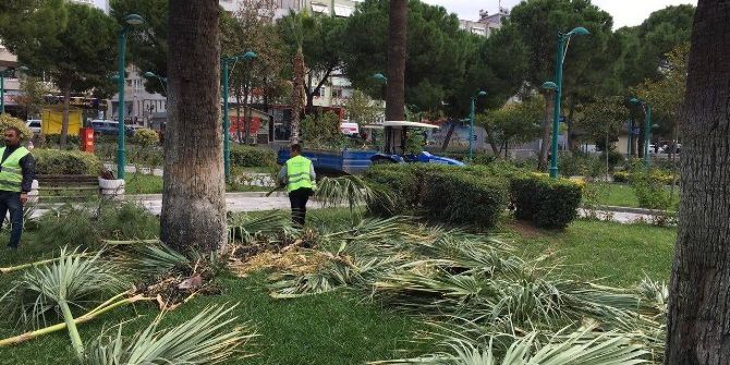 Edremit’te Parklara Kış Bakımı