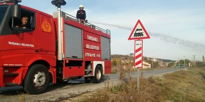 Tavşanlı’da Anız Yangını