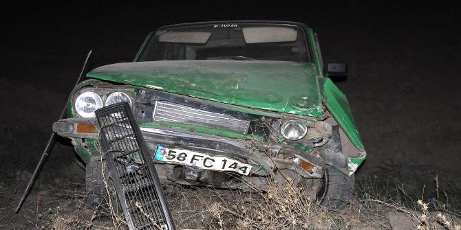 Sivas’ta Trafik Kazası: 1 Yaralı