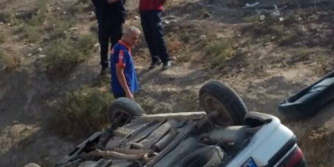 Otomobil Şarampole Yuvarlandı: 6 Yaralı