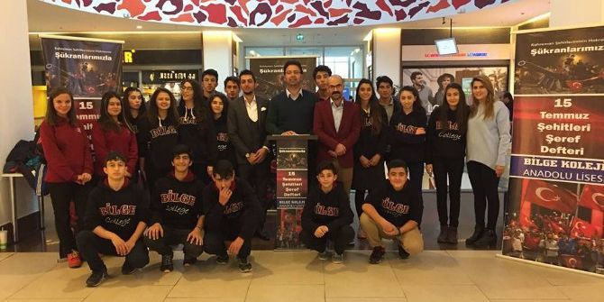 Özel Bilge Koleji Öğrencileri 15 Temmuz Şehitleri Anısına Şeref Defteri İmzaya Açtı