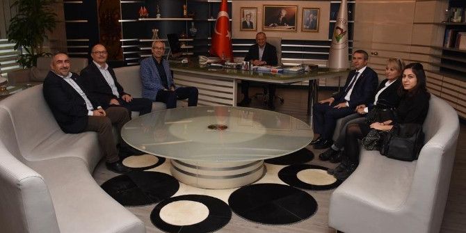 Başkan Keleş, Komşu Başkanları Ağırladı