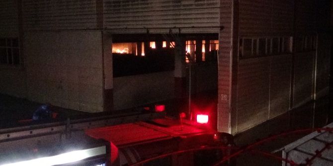 Silivri’de Fabrika Yangını