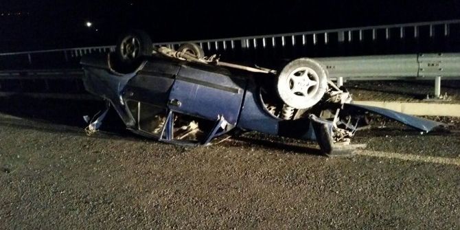 Otomobil Takla Attı: 1 Yaralı