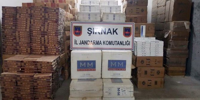 Şırnak’ta 130 Bin Paket Kaçak Sigara Ele Geçirildi