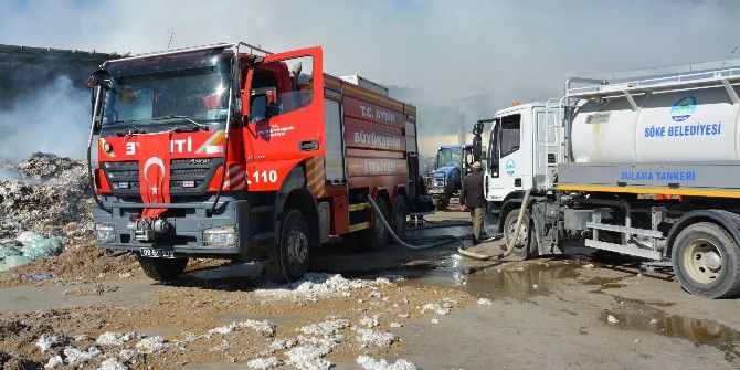 Söke’de Çırçır Fabrikasında Yangın