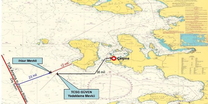 Direği Kırılan Yelkenli Türk Ve Yunan Korvetlerini Harekete Geçirdi
