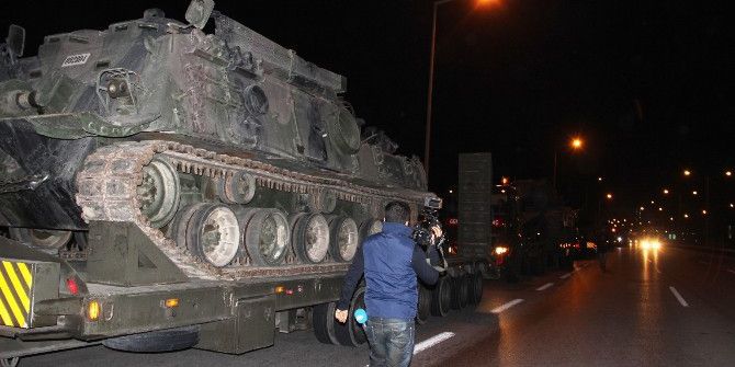 Kuzey Irak Sınıra Giden Barış Gücüne Ait Tanklar Gaziantep’e Ulaştı
