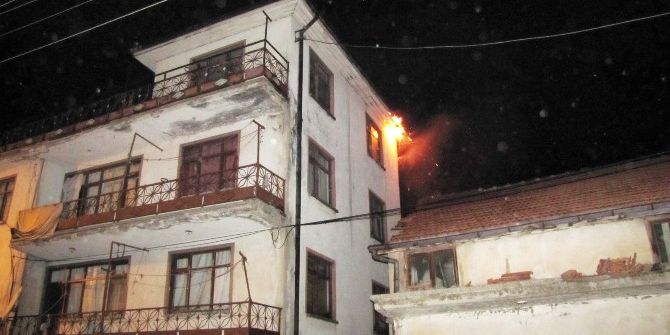 Hisarcık’ta Yangın