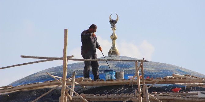 Tarihi Tekye Caminin Restorasyonu Sürüyor