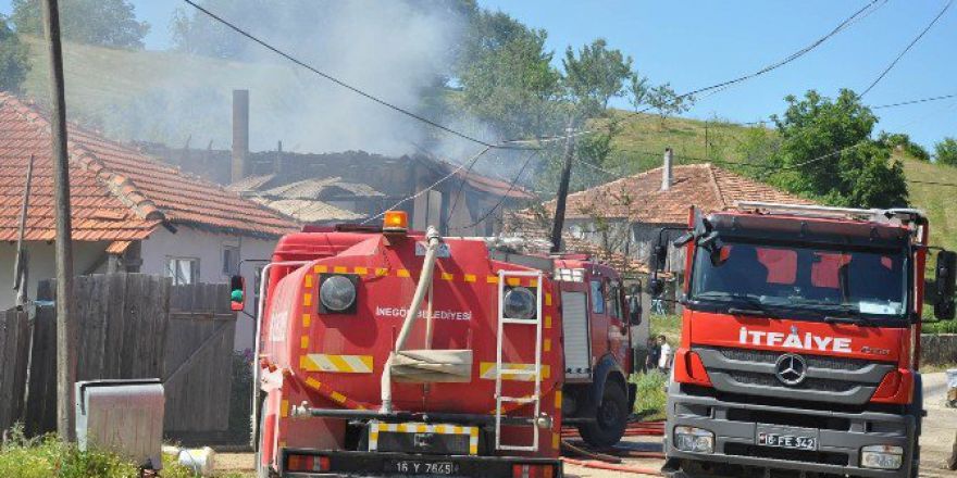 Evleri Ve Samanlıkları Kül Eden Yangında 6 İnek Telef Oldu
